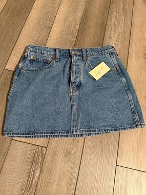 NWT Women's Universal Thread Blue Denim A-Line Mini Skirt